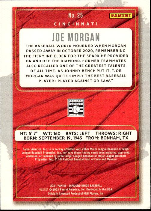 2021 Panini Diamond Kings #25 Joe Morgan