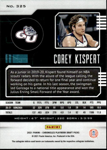 2021 Panini Chronicles Draft Picks #325 Corey Kispert