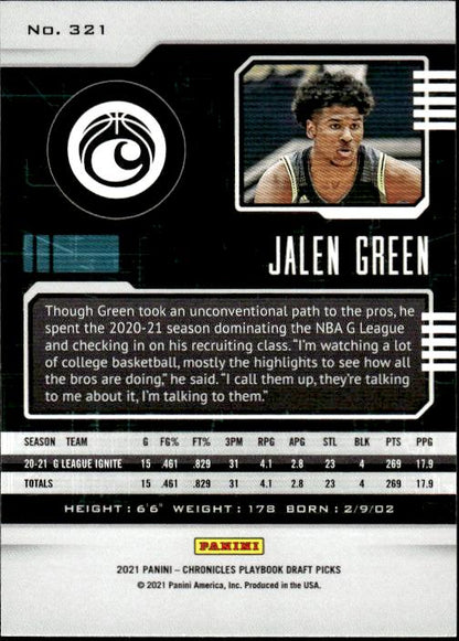 2021 Panini Chronicles Draft Picks #321 Jalen Green