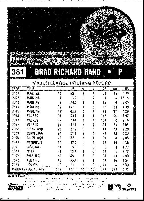 2024 Topps Heritage #361 Brad Hand