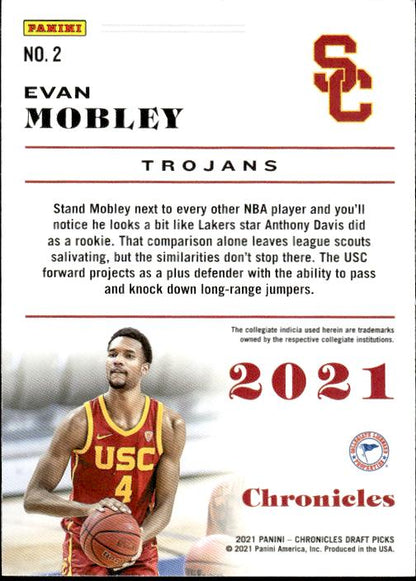 2021 Panini Chronicles Draft Picks #2 Evan Mobley