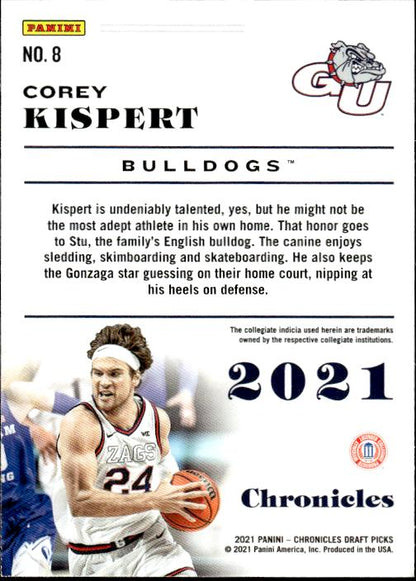 2021 Panini Chronicles Draft Picks #8 Corey Kispert