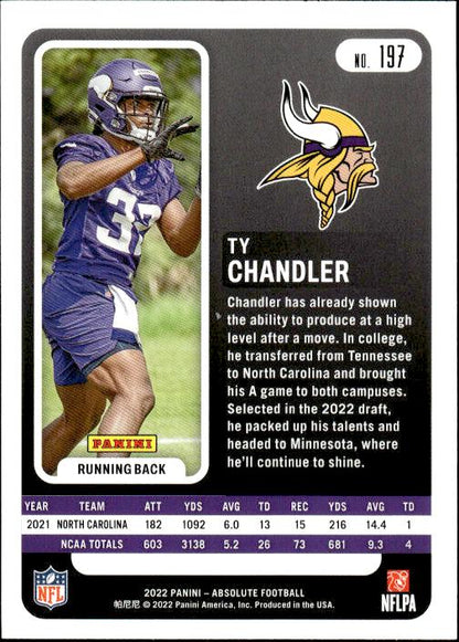 2022 Panini Absolute #197 Ty Chandler