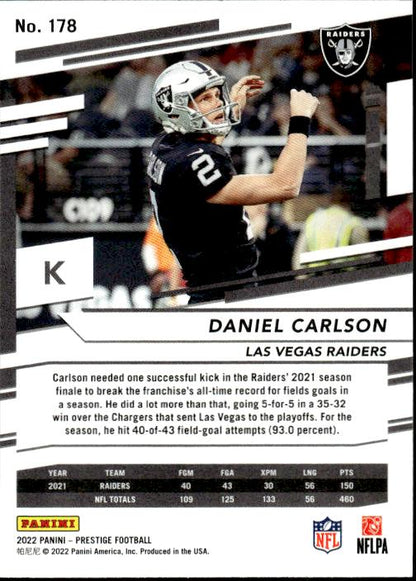 2022 Panini Prestige #178 Daniel Carlson