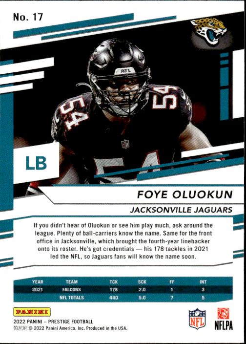 2022 Panini Prestige #17 Foye Oluokun