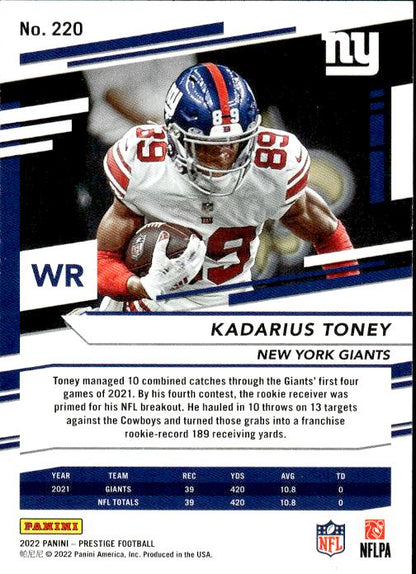 2022 Panini Prestige #220 Kadarius Toney