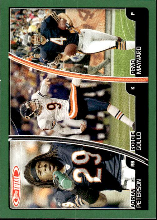 2007 Topps Total #25 Brad Maynard / Robbie Gould / Adrian Peterson