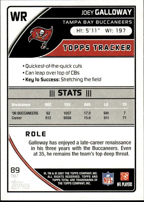 2007 Topps Total #89 Joey Galloway