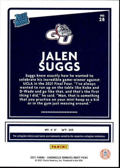 2021 Panini Chronicles Draft Picks #28 Jalen Suggs