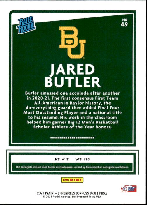 2021 Panini Chronicles Draft Picks #49 Jared Butler