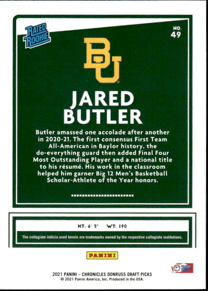 2021 Panini Chronicles Draft Picks #49 Jared Butler