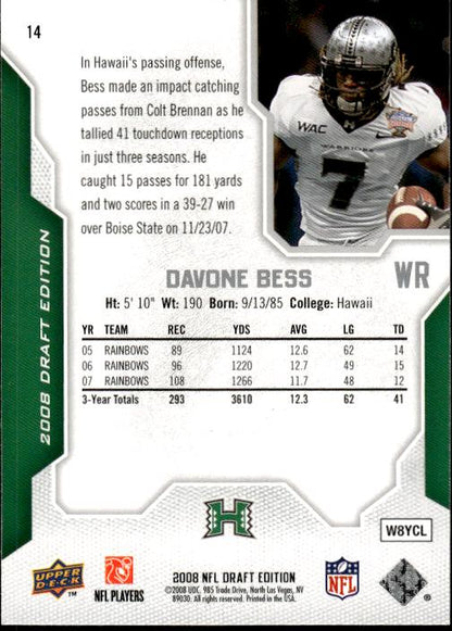 2008 Upper Deck Draft Edition #14 Davone Bess