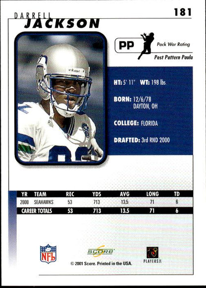 2001 Score #181 Darrell Jackson