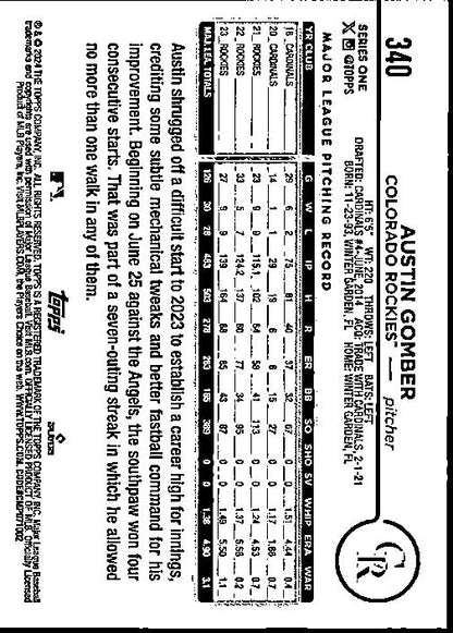 2024 Topps #340 Austin Gomber