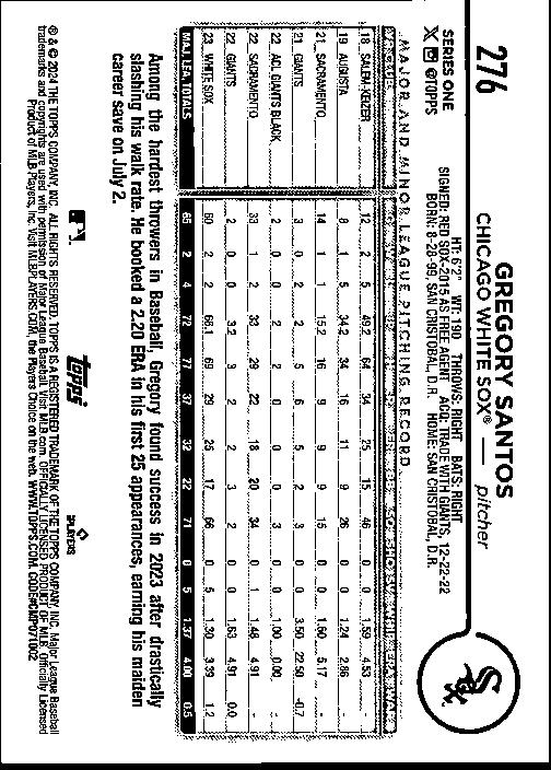 2024 Topps #276 Gregory Santos