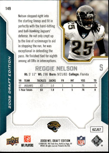 2008 Upper Deck Draft Edition #149 Reggie Nelson