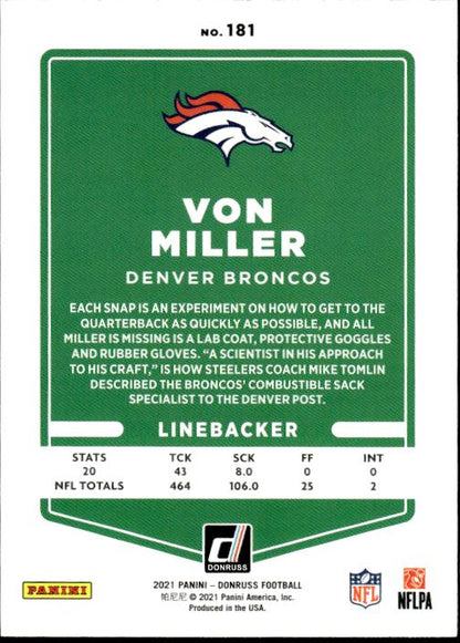 2021 Donruss #181b Von Miller No Helmet