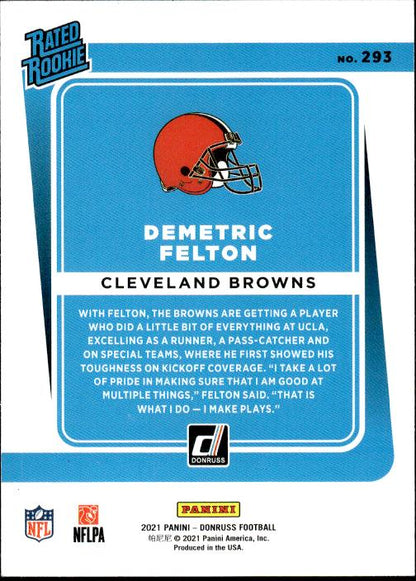 2021 Donruss #293 Demetric Felton