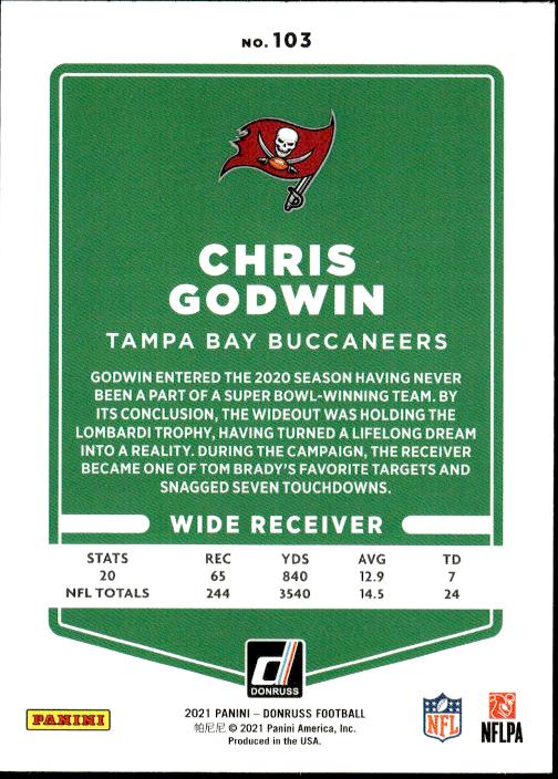 2021 Donruss #103 Chris Godwin