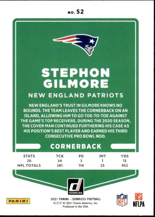 2021 Donruss #52 Stephon Gilmore