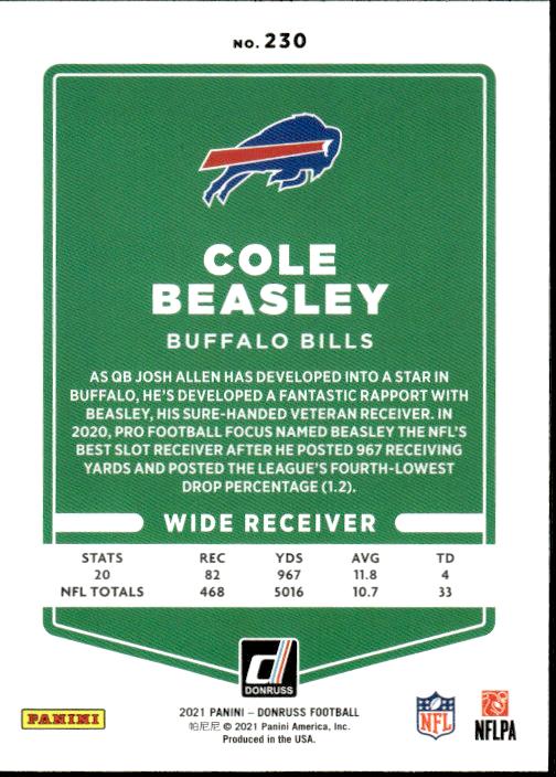 2021 Donruss #230 Cole Beasley