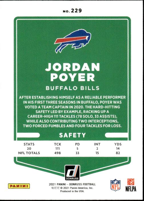 2021 Donruss #229 Jordan Poyer