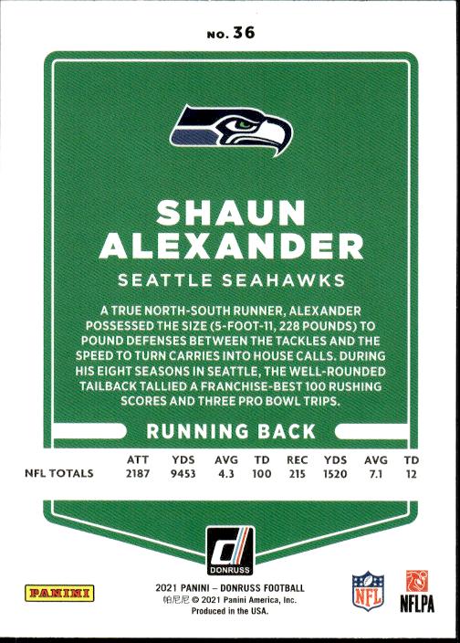 2021 Donruss #36 Shaun Alexander