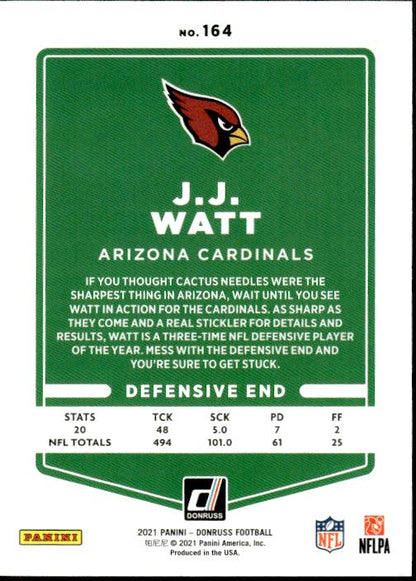 2021 Donruss #164 J.J. Watt