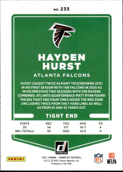 2021 Donruss #235 Hayden Hurst