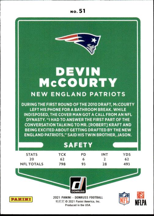 2021 Donruss #51 Devin McCourty