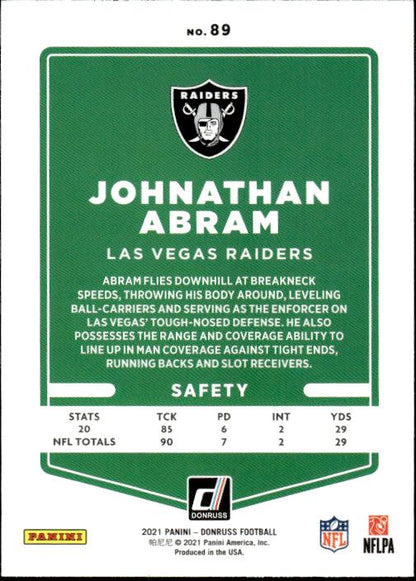 2021 Donruss #89 Johnathan Abram