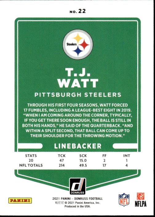 2021 Donruss #22b T.J. Watt