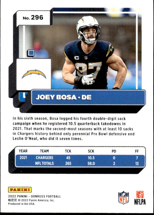 2022 Donruss #296 Joey Bosa