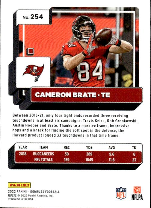 2022 Donruss #254 Cameron Brate