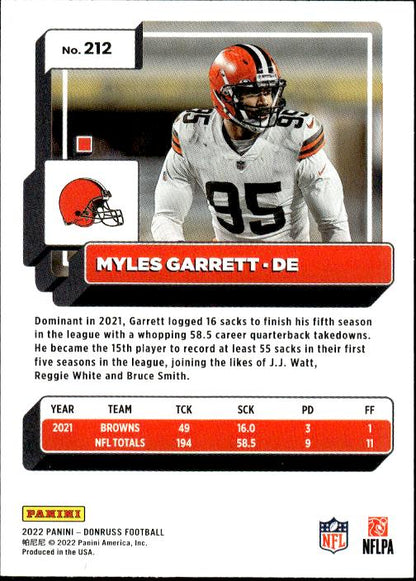 2022 Donruss #212 Myles Garrett