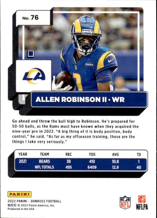 2022 Donruss #76 Allen Robinson II