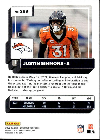 2022 Donruss #269 Justin Simmons