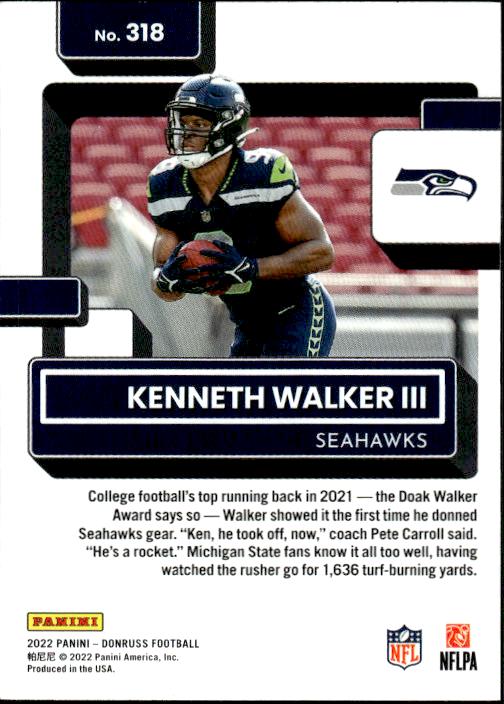 2022 Donruss #318 Kenneth Walker III