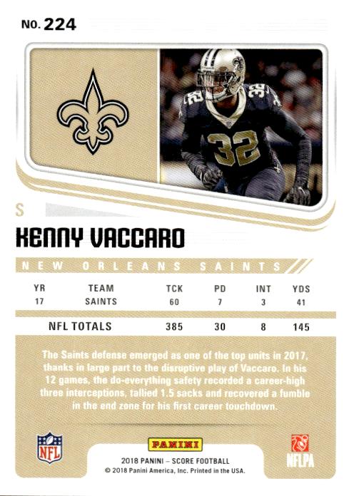 2018 Score #224 Kenny Vaccaro