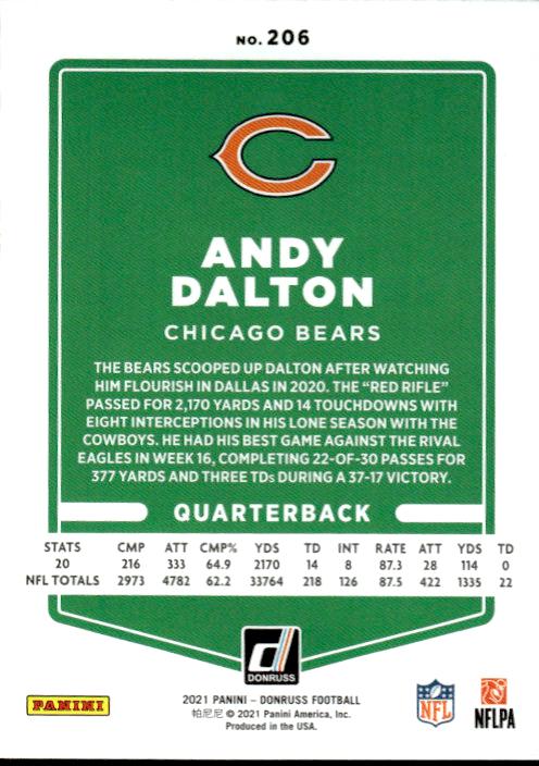 2021 Donruss #206 Andy Dalton