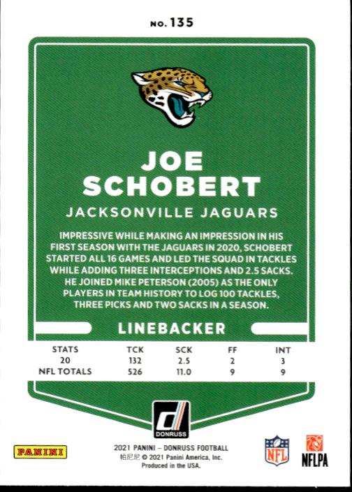 2021 Donruss #135 Joe Schobert