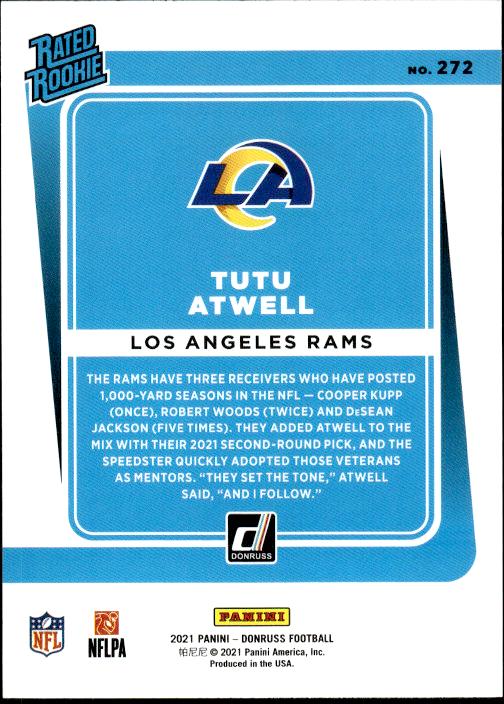 2021 Donruss #272 Tutu Atwell