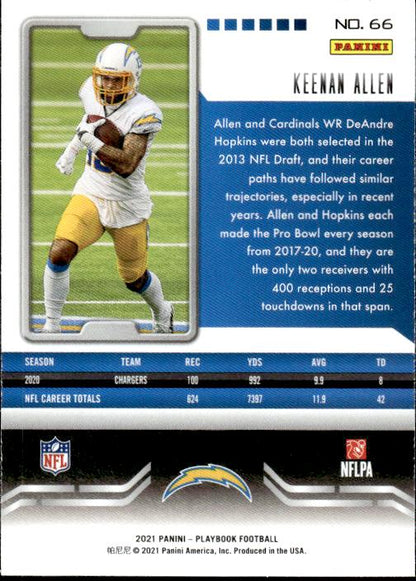 2021 Panini Playbook #66 Keenan Allen