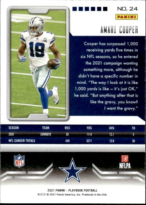 2021 Panini Playbook #24 Amari Cooper