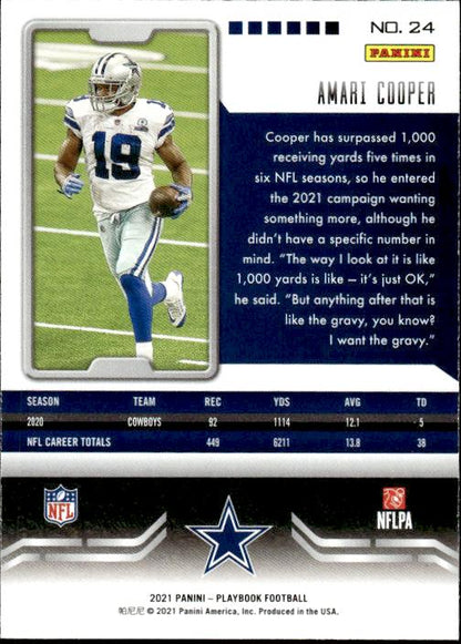 2021 Panini Playbook #24 Amari Cooper