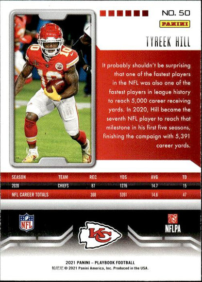 2021 Panini Playbook #50 Tyreek Hill