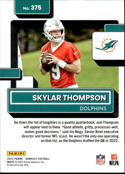 2022 Donruss #375 Skylar Thompson