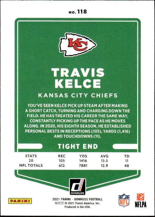 2021 Donruss #118b Travis Kelce No Helmet