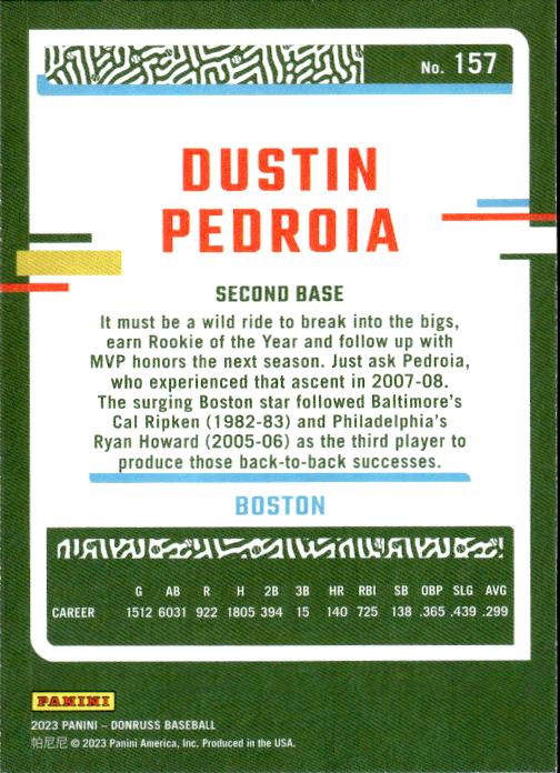 2023 Donruss #157 Dustin Pedroia