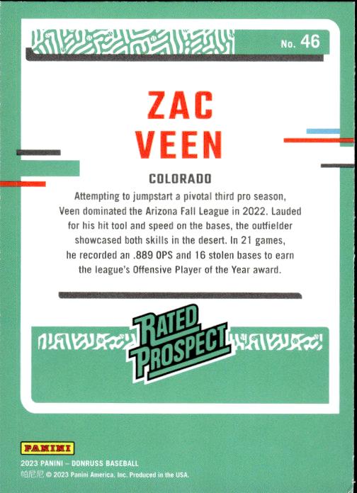 2023 Donruss #46 Zac Veen